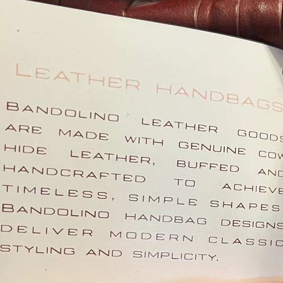 NWT Genuine Leather Shoulder Bag Reptile Patterned BANDOLINO - Picture 11 of 11